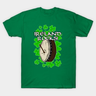 Ireland Rocks Bodhran Irish St Patrick's Day T-Shirt